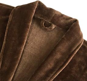 img 1 attached to 🛀 Coosey Fleece Lightweight Collar Bathrobe: Luxuriously Soft & Comfortable for Everyday Relaxation