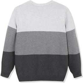 img 3 attached to 👕 CUNYI Boys' Crewneck Contrast Color Knit Sweater Pullover - Long Sleeve Cotton Top