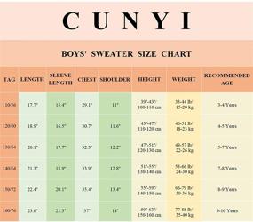 img 2 attached to 👕 CUNYI Boys' Crewneck Contrast Color Knit Sweater Pullover - Long Sleeve Cotton Top