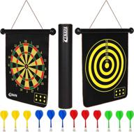 enapa magnetic dart board for kids - safe magnetic darts - double sided dartboard game set with 12 safety darts - fun indoor and outdoor dart board game for boys, adults, and kids logo