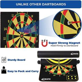 img 2 attached to ENAPA Magnetic Dart Board for Kids - Safe Magnetic Darts - Double Sided Dartboard Game Set with 12 Safety Darts - Fun Indoor and Outdoor Dart Board Game for Boys, Adults, and Kids