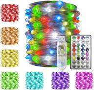 🔮 peiduo 33ft 100 led usb fairy string lights - waterproof color changing sliver wire lights with 8 lighting modes remote control - perfect for craft, bedroom, ceiling - ideal for halloween & christmas decoration logo