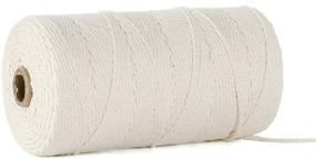 img 4 attached to 🧵 2mm x 656 ft Macrame Cord - 100% Natural Cotton Rope for Handmade Wall Hanging, Plant Hangers, Crafts, Knitting, Dream Catcher, DIY - Twisted 3 Strand Cotton Macrame Rope