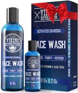 men's charcoal face wash - eliminate dirt and toxins, revitalize, 🧼 and detoxify - daily facial cleanser with charcoal for cleansing and refreshing logo