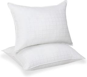 img 4 attached to 🛏️ Craftsman Goose Down Alternative Pillows - Breathable Cotton King Pillows for Sleeping- Hotel Collection, Set of 2 (20x36inches, White)