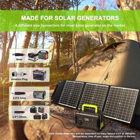 img 2 attached to 📦 120W 18V Portable Solar Panel with USB QC 3.0, Typc C Output | Off Grid Emergency Power Supply | Compatible with Rockpals/Jackery Solar Generator Power Station | RV Camping Outdoor Backup – PAXCESS