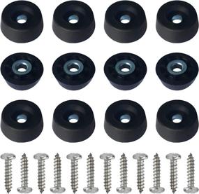 img 4 attached to 🔍 Set of 12 Soft Cutting Board Rubber Feet - Stainless Steel Screws Included (0.25"H x 0.687"W) - Soft, Non Slip, Non Marking, Anti-Skid, BPA Free - Made in USA - Perfect Grips for Furniture, Electronics, and Appliances!