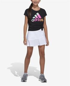 img 2 attached to 👧 Adidas Girls' White Sport Skort - Girls' Clothing Skirts & Skorts