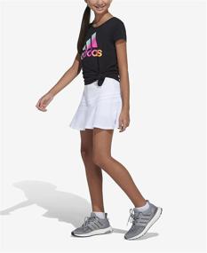 img 1 attached to 👧 Adidas Girls' White Sport Skort - Girls' Clothing Skirts & Skorts