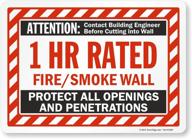 attention rated smoke smartsign laminated logo