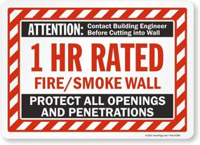 img 4 attached to Attention Rated Smoke SmartSign Laminated