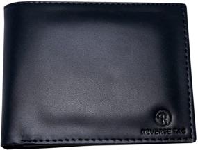 img 2 attached to 🧢 Genuine Leather Bifold Men's Accessories - Reverse Tag