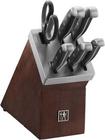 img 1 attached to J.A. Henckels International Statement 7-Piece Knife Set with Knife Sharpener - Professional Chef Knife Set, Dark Brown