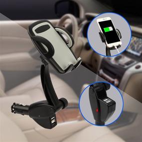 img 3 attached to 📱 Car Phone Holder and Charger, Moclever Dual USB Charging Ports Compatible with Huawei Mate SE Mate 10 Porsche P20 Lite ANE-LX3 iPhone 8 X 7 6s 6 5s Samsung S8 S7 S5