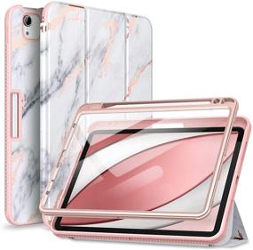 img 4 attached to 📱 SURITCH Case for iPad Air 4 10.9 inch 2020 & iPad Pro 11 2020 2018 - Full Body Protective Smart Cover with Pencil Holder and Magnetic Stand