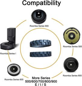 img 2 attached to 🔧 Tires for IROBOT ROOMBA Wheels: Anti-Slip, Adhesive, Easy Assembly (Pack of 2) - Replacement for All Roomba Models in Series 500, 600, 700, 800, and 900