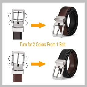 img 3 attached to Versatile and Stylish: Bulliant Genuine Leather Reversible Adjustable Belt