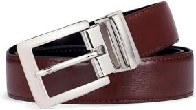 img 1 attached to Versatile and Stylish: Bulliant Genuine Leather Reversible Adjustable Belt