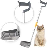 iprimio scoop monster: adjustable length handle & 🐾 super large shovel for fast sifting of cat litter logo