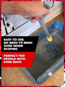 img 1 attached to iPrimio Scoop Monster: Adjustable Length Handle & 🐾 Super Large Shovel for Fast Sifting of Cat Litter