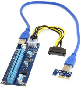 img 4 attached to 💻 Улучшенный адаптер-переходник с USB 3.0 и кабелем питания 6Pin для майнинговой машины (JSER PCI-E 1x to 16x)