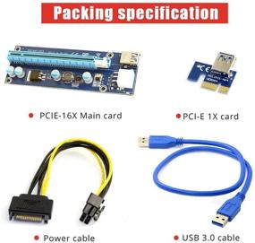 img 1 attached to 💻 Улучшенный адаптер-переходник с USB 3.0 и кабелем питания 6Pin для майнинговой машины (JSER PCI-E 1x to 16x)