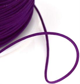 img 1 attached to 💜 Purple Braided Nylon Cord - 0.8mm PH PandaHall Imitation Silk Thread for Crafting, Beading, and Jewelry Making, 100 Yard Length