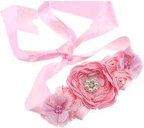 img 3 attached to Lauthen S Maternity Pregnancy Flower Floral Women's Accessories and Belts