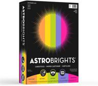 🎨 astrobrights colored cardstock, 8.5" x 11", 65 lb/176 gsm, "happy" 5-color assortment, 250 sheets (21004): vibrant and high-quality cardstock for all your crafting needs logo