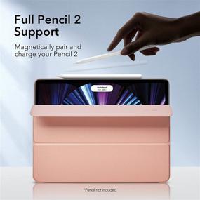 img 1 attached to 🌸 ESR Magnetic Case for iPad Pro 11 (2021/2020/2018) with Convenient Magnetic Attachment, Auto Sleep/Wake, Pencil 2 Support, Rebound Series in Rose Gold