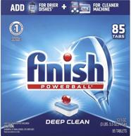 🔥 finish all in 1-85ct powerball dishwasher detergent tablets: ultimate cleaning solution with fresh scent logo