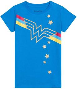 img 3 attached to 🔥 Wonder Woman Girls Fierce Capped T-Shirt 2-Pack Set: Embrace the Power!