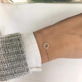 img 3 attached to 💍 14K Gold/Silver Dainty Thick Minimalist Basic Link Chain Bracelet for Women - iTianxi Gold Simple Chain Layering Bracelet