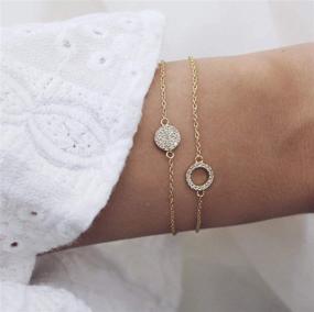 img 2 attached to 💍 14K Gold/Silver Dainty Thick Minimalist Basic Link Chain Bracelet for Women - iTianxi Gold Simple Chain Layering Bracelet