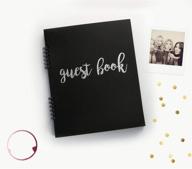 📸 premium modern guest photo book for instant pictures - perfect for birthdays, anniversaries, and quinceaneras | instax guest book | polaroid guestbook (black, 130 pages) logo
