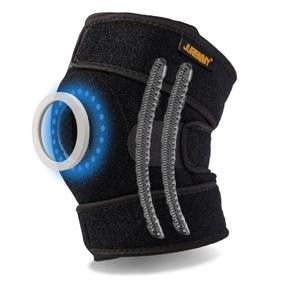 img 4 attached to Effective Knee Brace with Side Stabilizers for ACL, LCL, MCL, Meniscus Tear, Arthritis, Tendonitis Pain Relief - Adjustable Three Dimensional Straps (Black, One Size)