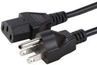 6ft 18 awg 3 prong power cord replacement: compatible with samsung, panasonic, sanyo, lg, philips plasma tvs logo