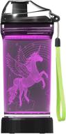 creative 3d unicorn glowing water bottle - perfect gift for girl child granddaughter - 14 oz - holiday xmas логотип