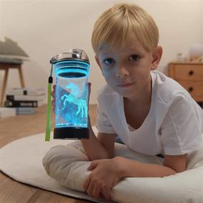 img 1 attached to Creative 3D Unicorn Glowing Water Bottle - Perfect Gift for Girl Child Granddaughter - 14 oz - Holiday Xmas