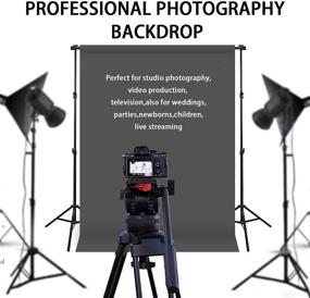 img 3 attached to 📸 Gray Polyester Backdrop Screen - 5x6.5 FT/1.5x2.0M - Ideal for Photography, Video Studio, and Television