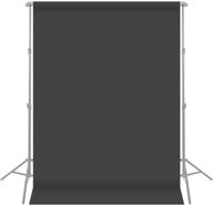 📸 gray polyester backdrop screen - 5x6.5 ft/1.5x2.0m - ideal for photography, video studio, and television logo