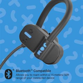 img 2 attached to 🎧 JAM Live Fast Bluetooth наушники для тренировок - диапазон Bluetooth до 30 футов, защита от пота IP67, в комплекте 3 размера, время работы от батареи до 12 часов, громкоговоритель для громкой связи - черные