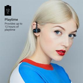 img 1 attached to 🎧 JAM Live Fast Bluetooth наушники для тренировок - диапазон Bluetooth до 30 футов, защита от пота IP67, в комплекте 3 размера, время работы от батареи до 12 часов, громкоговоритель для громкой связи - черные