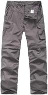 👖 boys' outdoor convertible trousers: green xl pants for youth adventures logo