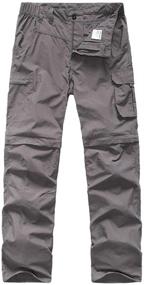 img 4 attached to 👖 Boys' Outdoor Convertible Trousers: Green XL Pants for Youth Adventures