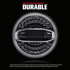 img 3 attached to 🏍️ 7-дюймовый LED-фара с круговым DRL + 4-1/2 дальним светом противотуманными фарами набор для мотоцикла Harley Davidson Electra Glide Road King Heritage Softail - Новый стиль по индивидуальному заказу