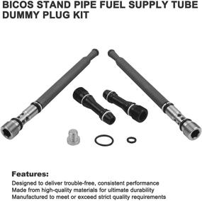 img 2 attached to Набор трубки подачи топлива Bicos 3C3Z9K042A 6E7Z9A332B для Ford E350 E450 E550 2004-2010 F250 F350 F450 F550 6.0L Powerstroke Diesel - затычка для трубы стойки.