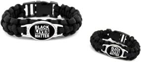 img 1 attached to Браслет PlanetZia Paracord Survival BLM Para