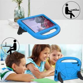 img 2 attached to 🔵 Blue Kids Case for Samsung Galaxy Tab A7 Lite 8.7 Inch 2021, DJ&RPPQ Lightweight Shockproof Kid-Proof Cute Cover with Handle Kickstand for Galaxy Tab A7 Lite 8.7 Inch (SM-T220/T225/T227)