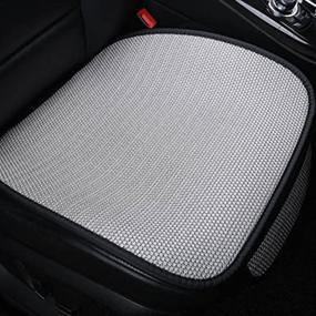img 2 attached to UHeng 3 PCS Car Seat Covers Pad Ice Silk Non-Slip Breathable Cushion Mats, Auto Car Back Seat Protector Cover, Driver Seat Pads for Tailbone Coccyx and Back Pain Relief